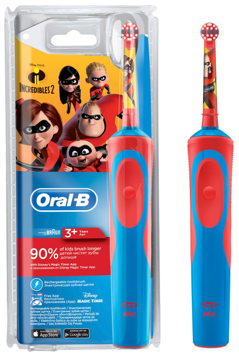 Електрична зубна щітка дитяча Braun Oral-B Stages Power D12.513K Суперсімейка