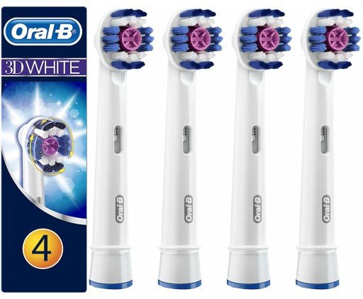 Змінні насадки  для електричної зубної щітки Oral-B EB18 3D White  4 шт