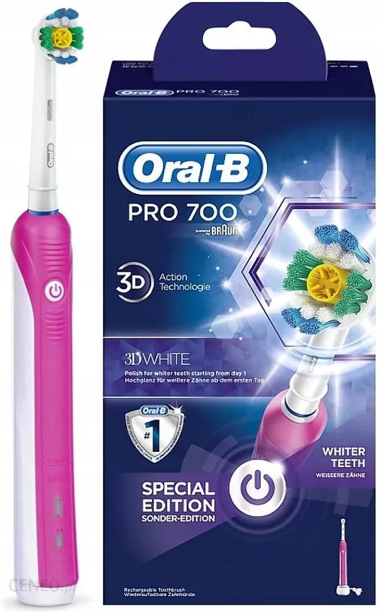 Електрична зубна щітка  Braun Oral-B Pro 700 3D White/Pink