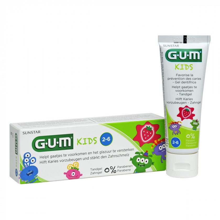 Зубная паста-гель GUM Kids от 2 до 6 лет 50 мл Зубная паста-гель GUM Kids от 2 до 6 лет 50 мл