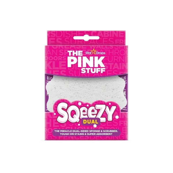 Pink Stuff Sqeezy Dual Sided Sponge & Scrubber губка для прибирання універсальна двостороння 1шт