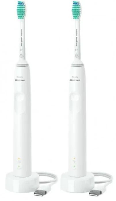 Набір ультразувикових зубних щіток Philips Sonicare  3100  White + White  HX3675/13