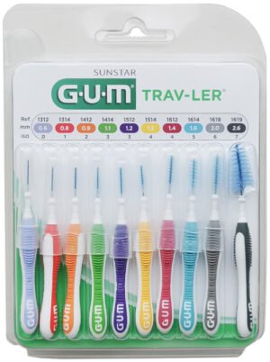 Межзубные щетки GUM Trav-Ler ассорти 10шт для эффективной гигиены полости рта
