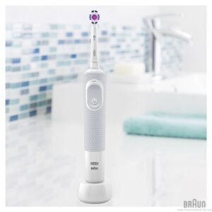 Электрическая зубная щетка Braun Oral-B D103 Vitality PRO Lilac Фиолетовая фіолетова з насадкою 3d white