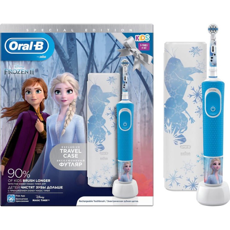Електрична зубна щітка дитяча Braun Oral-B  D100 Vitality Frozen 2 з дорожнім футляром
