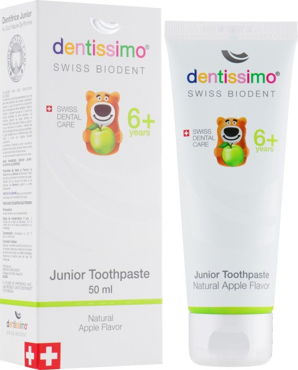 Дитяча зубна паста-гель Dentissimo Junior 6+ зі смаком Яблука