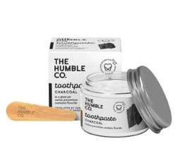Зубна паста натуральна The Humble Co з фтором (вугілля) В склянній упаковці