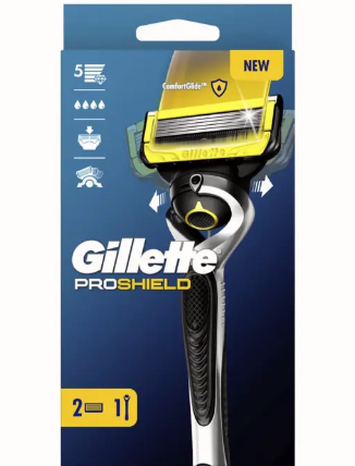Станок для гоління чоловічий Gillette Proshield з двома змінними касетами