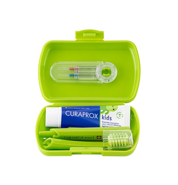Дитячий дорожній набір CURAPROX Kids Travel Set зелений