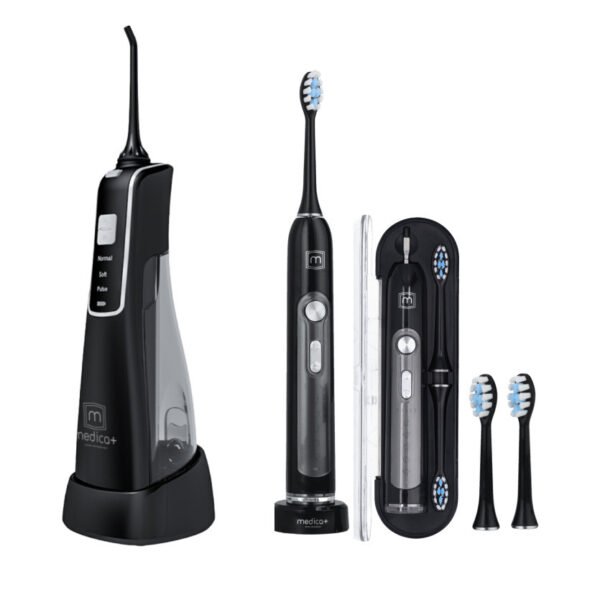 Набор Портативный ирригатор MEDICA+ Prowater Clean 7.0 + Ультразвуковая зубная щетка MEDICA+ PROBRUSH 9.0 black