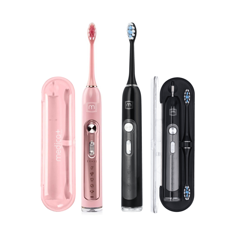 Набор ультразвуковых зубных щеток MEDICA+ PROBRUSH 9.0 black + fuchsia Набор ультразвуковых зубных щеток MEDICA+ PROBRUSH 9.0 black + fuchsia