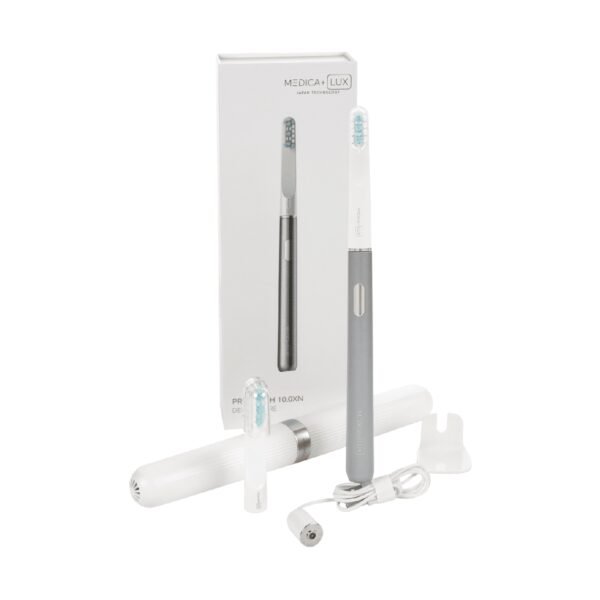 Отбеливающая звуковая зубная щетка MEDICA+ Lux 10ХN Aluminum Portable Silver