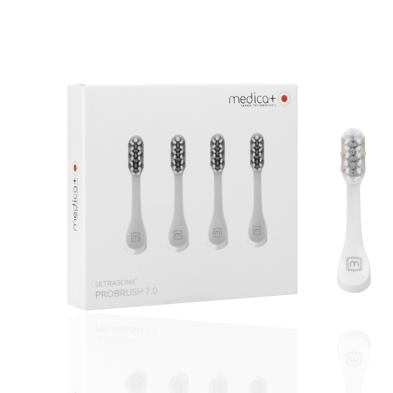 Насадки для звукової зубної щітки MEDICA+ ProBrush 7.0 Compact (4шт) Насадки для звукової зубної щітки MEDICA+ ProBrush 7.0 Compact (4шт)