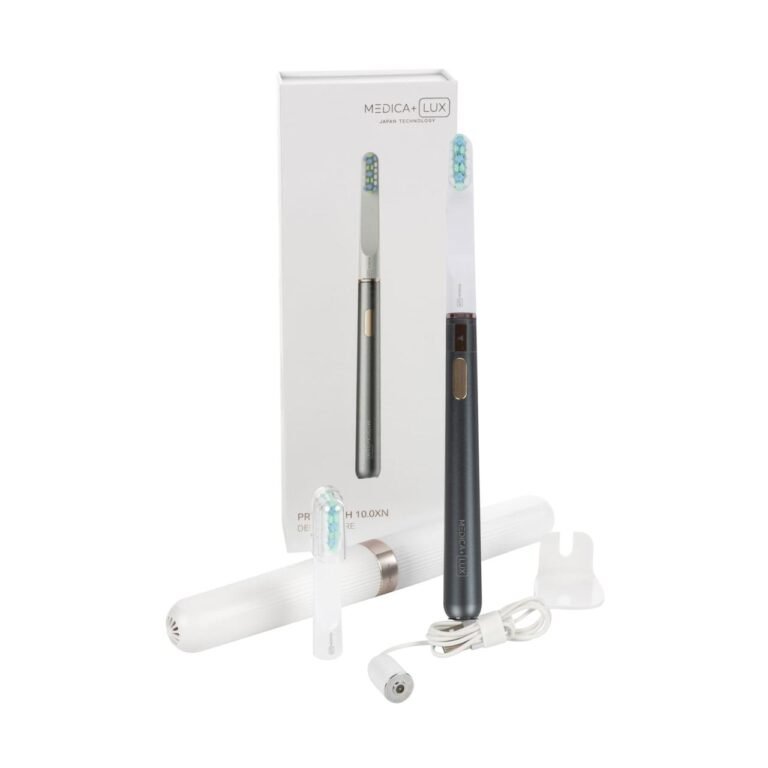 Відбілювальна звукова зубна щітка MEDICA+ Lux 10ХN Aluminum Portable Grey (Japan)