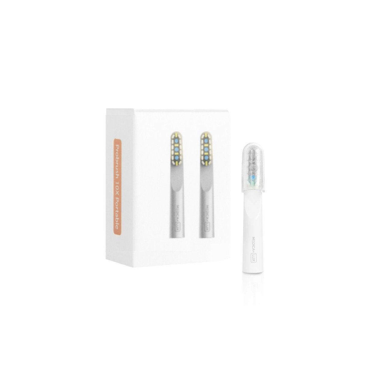 Насадки для звукової зубної щітки MEDICA+ LUX 10ХN Portable (2 шт) Насадки для звукової зубної щітки MEDICA+ LUX 10ХN Portable (2 шт)
