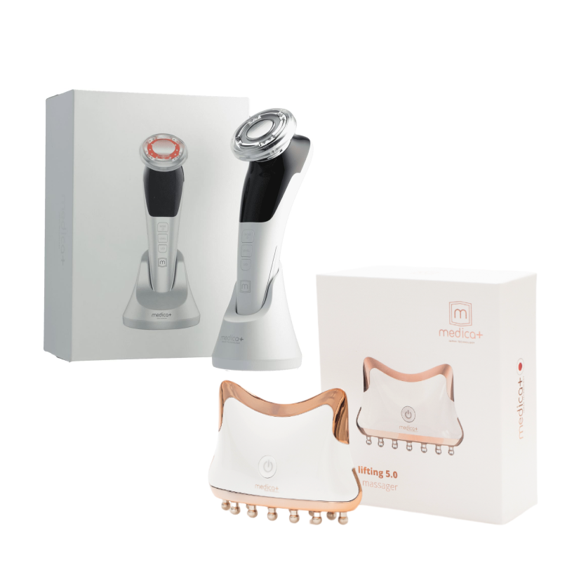 Набір мікрострумового RF Lifting масажеру для обличчя Skin Lifting 7.0 White + Мікрострумовий ліфтинг MEDICA+ Skin Lifting 5.0 Набір мікрострумового RF Lifting масажеру для обличчя Skin Lifting 7.0 White + Мікрострумовий ліфтинг MEDICA+ Skin Lifting 5.0