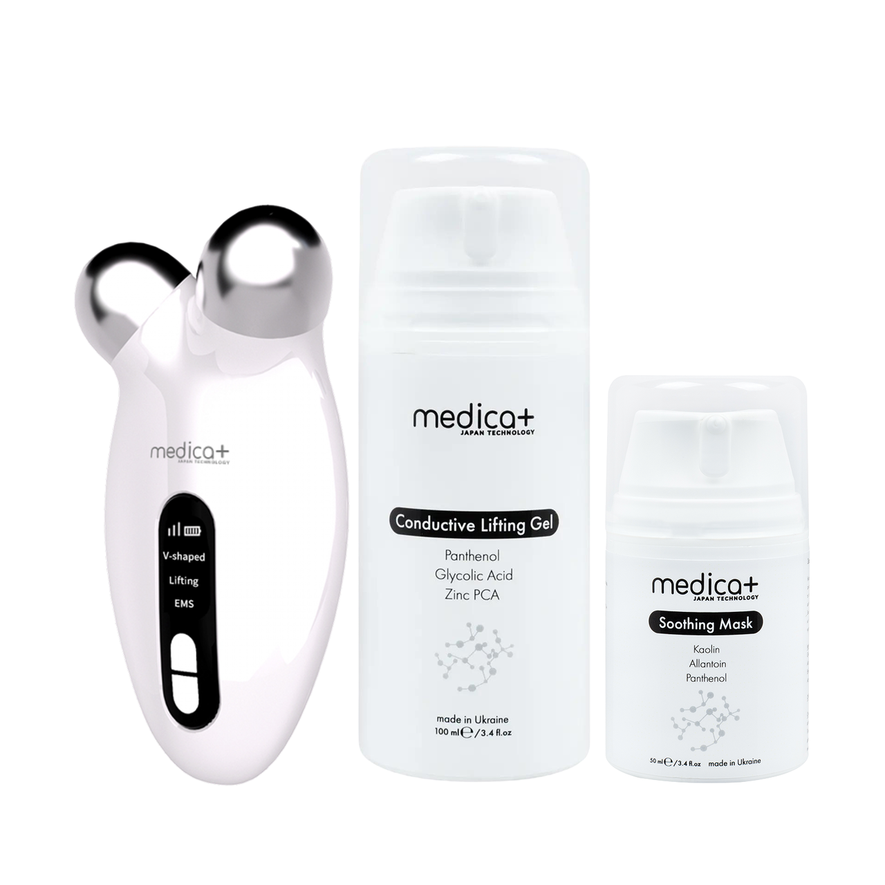 Набір Мікрострумовий ліфтинг Skin Lifting 6.0 white + Струмопровідний гель Conductive Lifting Gel + Заспокійлива маска для обличчя Набір Мікрострумовий ліфтинг Skin Lifting 6.0 white + Струмопровідний гель Conductive Lifting Gel + Заспокійлива маска для обличчя