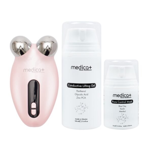 Набор Микротоковый лифтинг Skin Lifting 6.0 pink + Токопроводящий гель Conductive Lifting Gel + Раздувающая маска для