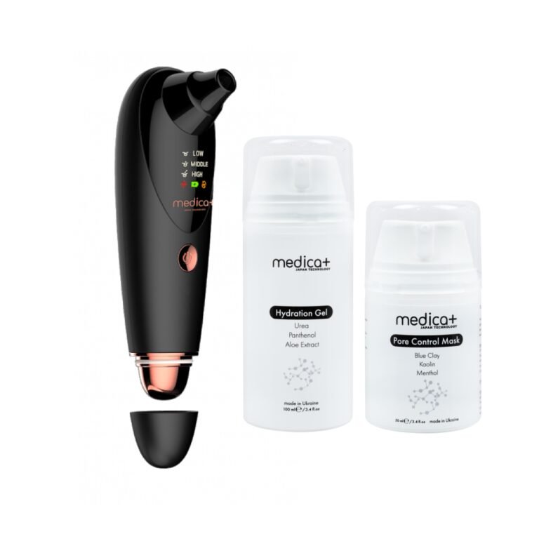 Набір Вакуумний очищувач шкіри та пор SKINCLEANER 9.0 BL + Гідратуючий гель Hydration Gel + Порозвужувальна маска для обличчя Pore