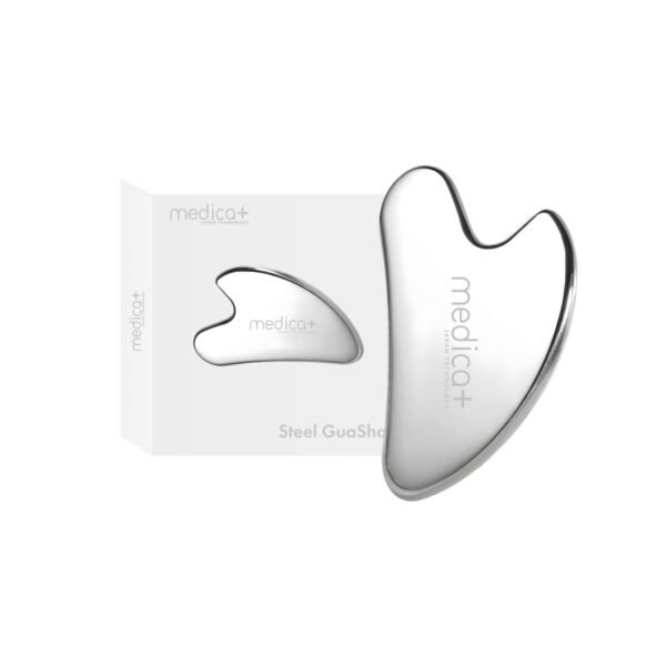 Сталевий скребок гуаша для моделювання овалу обличчя MEDICA+ Steel GuaSha