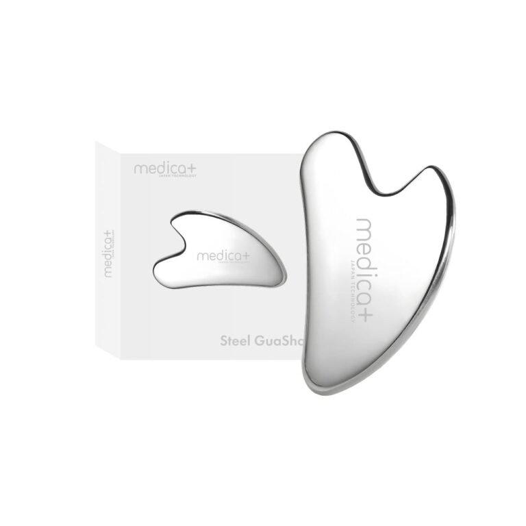 Сталевий скребок гуаша для моделювання овалу обличчя MEDICA+ Steel GuaSha