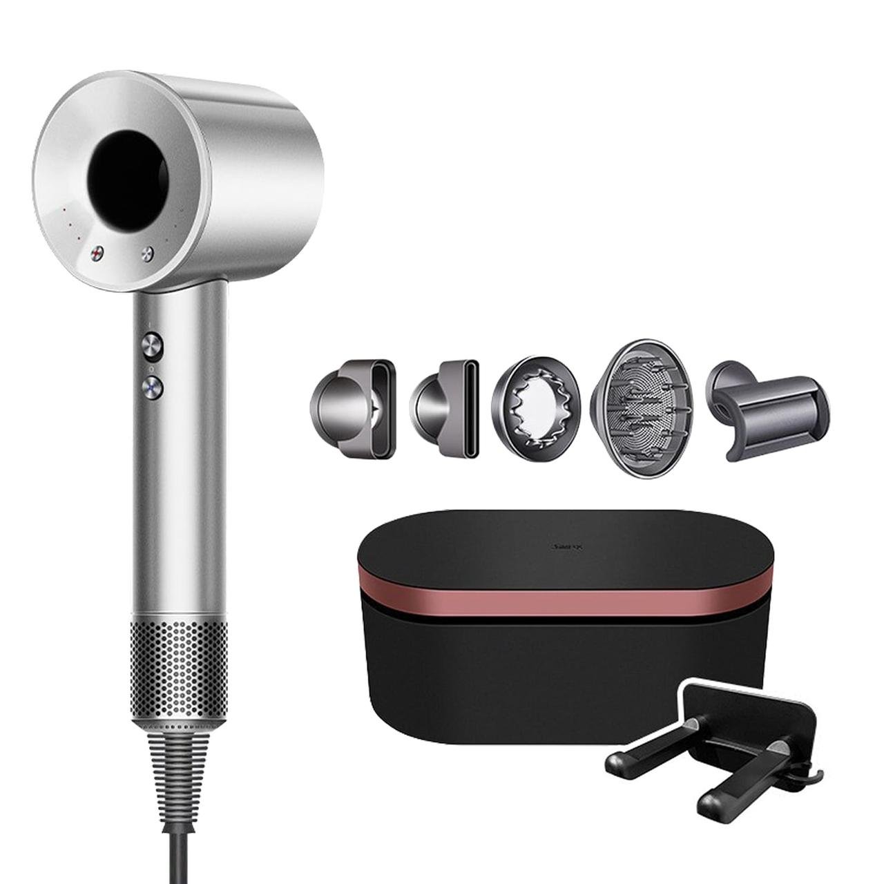 Профессиональный фен для волос Hair Pro с 5 насадками и кейсом Silver Профессиональный фен для волос Hair Pro с 5 насадками и кейсом Silver