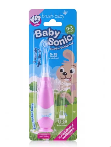 Электрическая зубная щетка BabySonic Pink от 0 до 3 лет