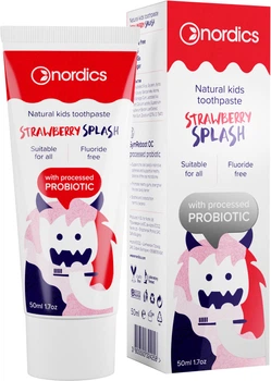 Детская зубная паста Nordics Kids Strawberry Splash с пробиотиком